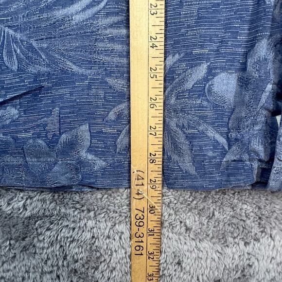 Paradise Collection Shirt Men XXL Classic Fit Hawaiian Palm Trees Rayon Blue - Picture 5 of 6